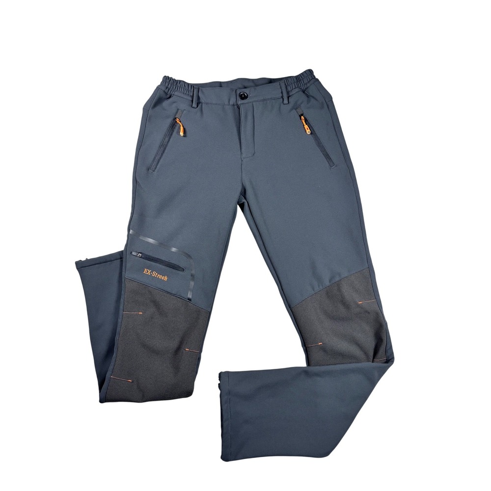 Postropaky EX-Strech Women Hiking Pants Gray Fleece Lined Outdoor Trousers 6T